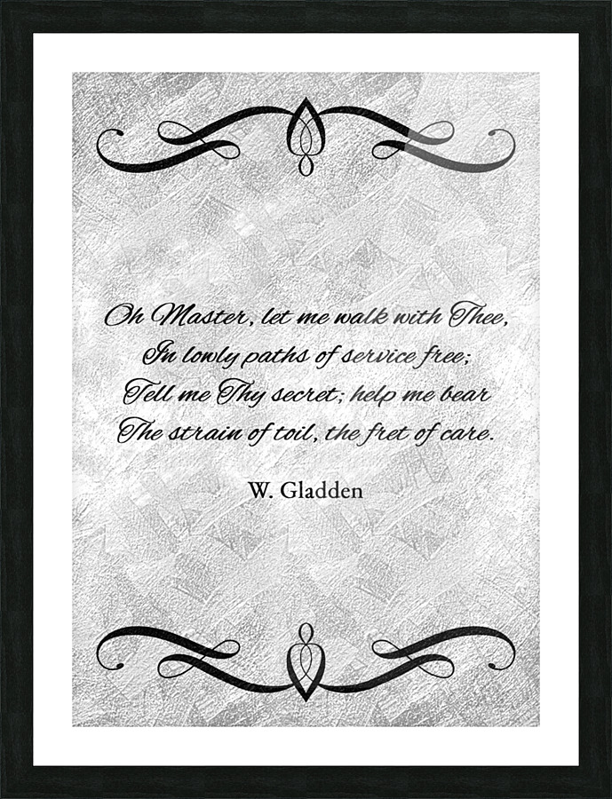 walking with the Master silver Picture Frame print