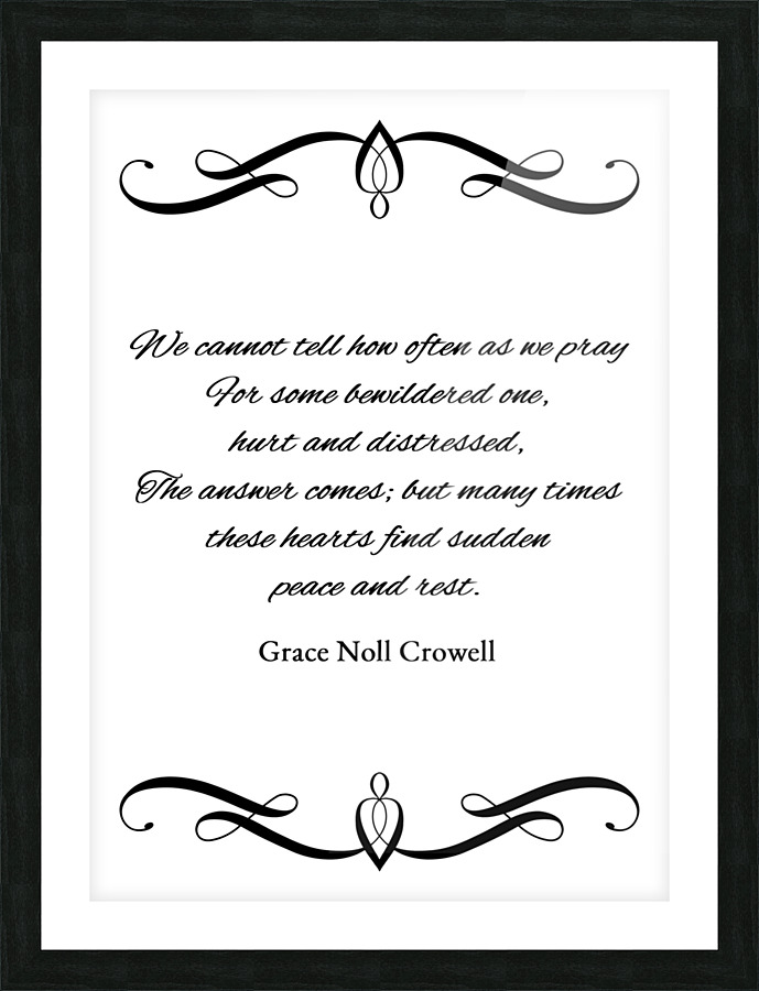 prayer peace rest Picture Frame print