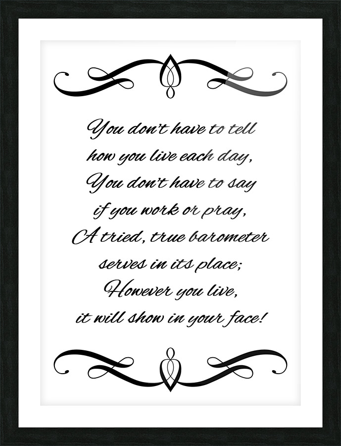 just live right Picture Frame print