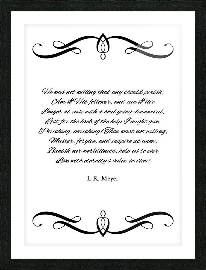 eternity in view Picture Frame print
