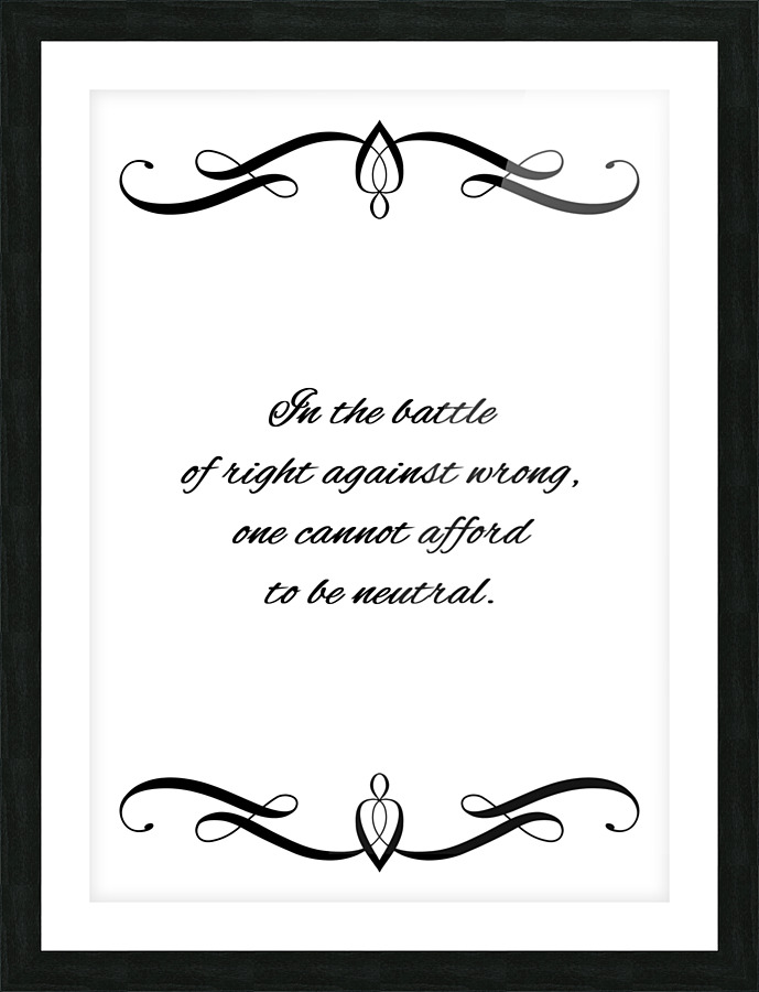 do not be neutral Picture Frame print