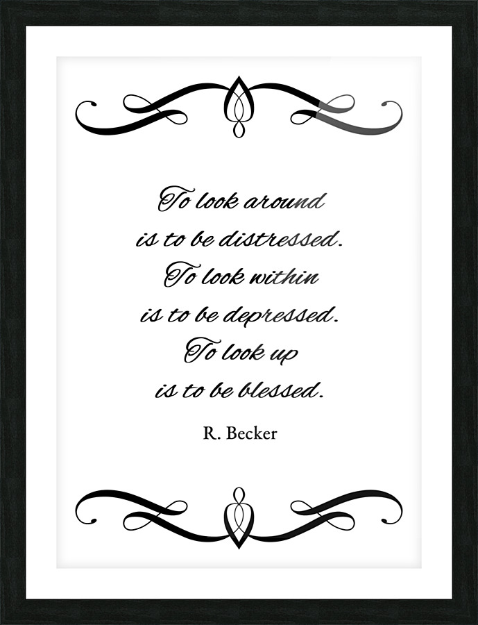 look up and be blessed Picture Frame print