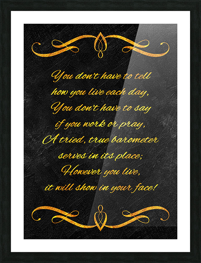 just live right gold Picture Frame print