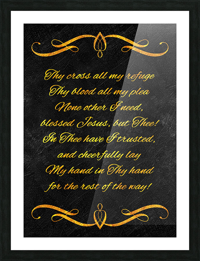 blessed Jesus gold Picture Frame print