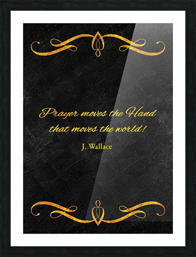prayer moves gold Picture Frame print