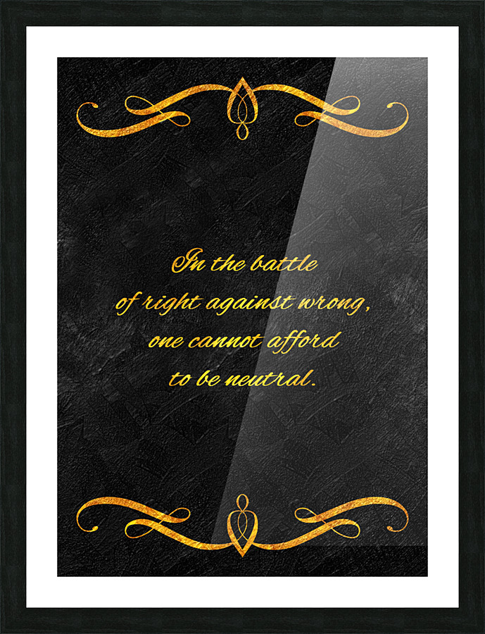 do not be neutral gold Picture Frame print