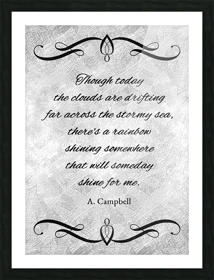 storms and rainbow silver Picture Frame print