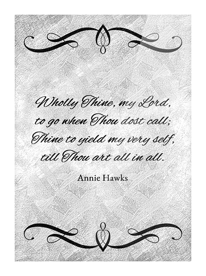 wholly Thine silver Picture Frame print
