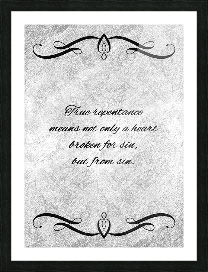 true repentance silver Picture Frame print