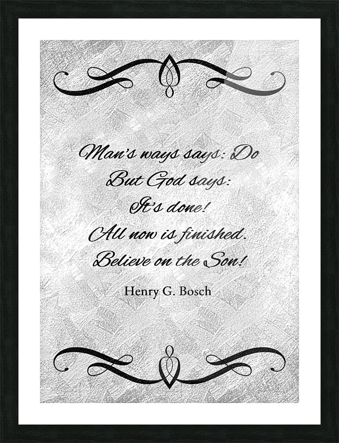 all is finished silver Picture Frame print