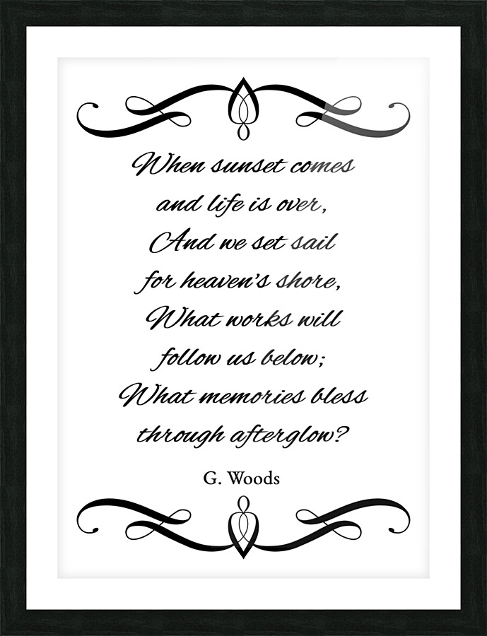 afterglow memories Picture Frame print