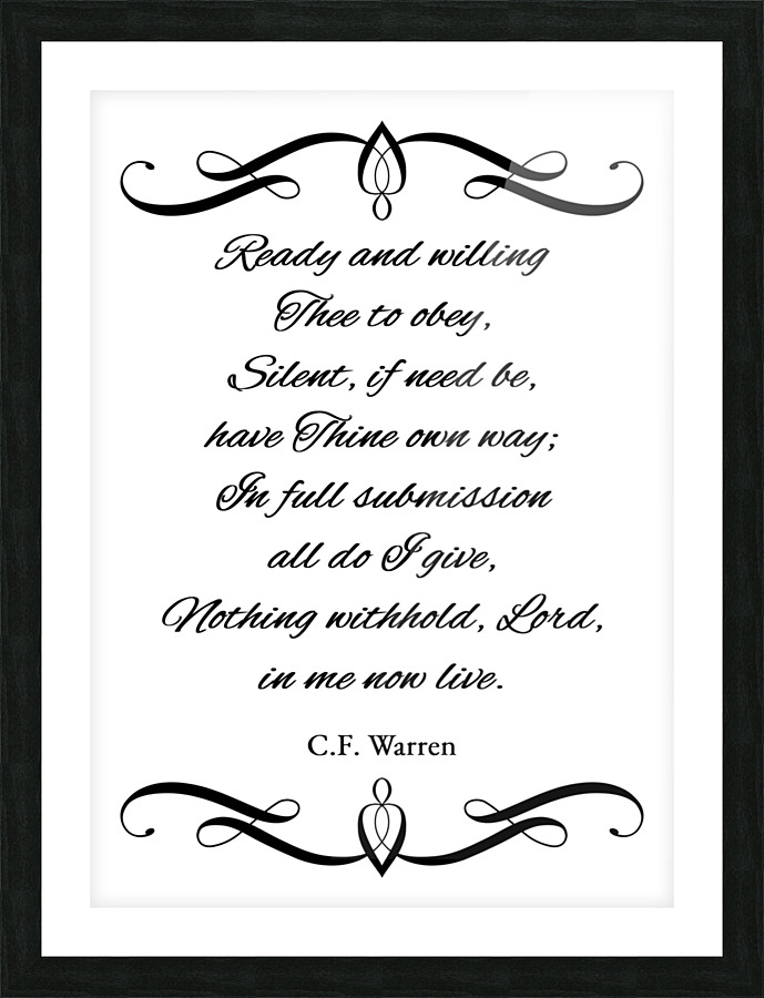 ready and willing Picture Frame print