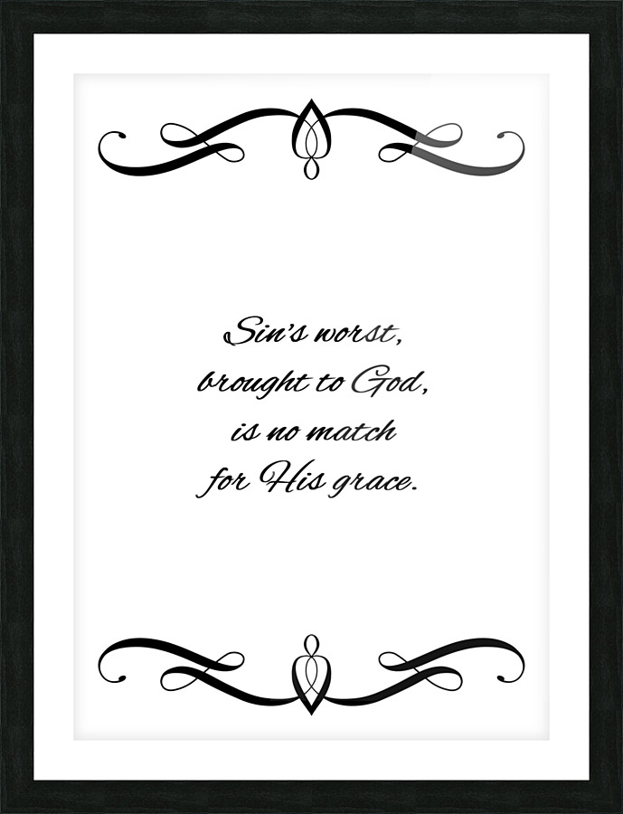 powerful grace Picture Frame print