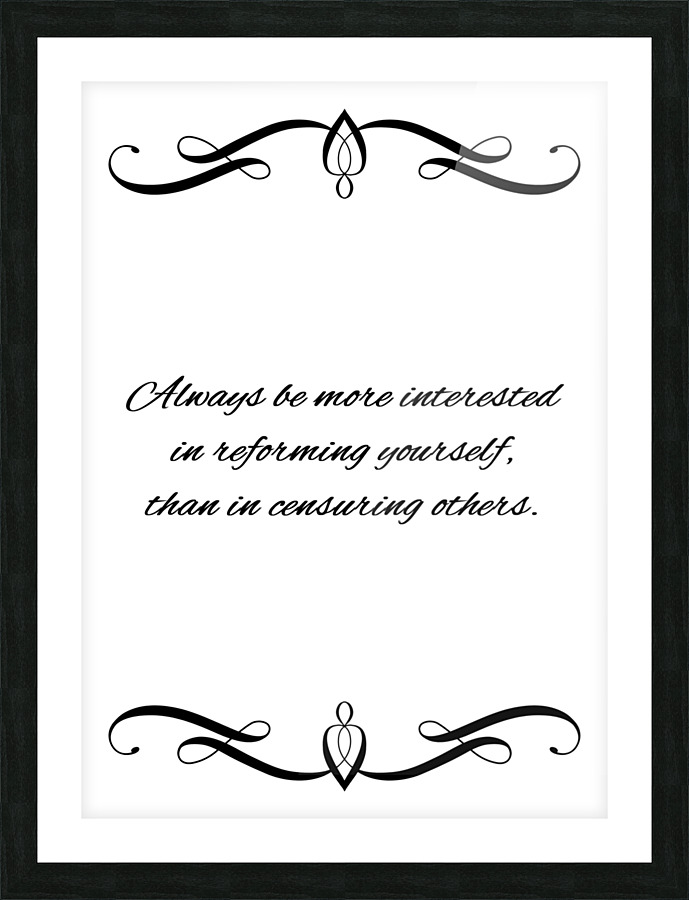 start with yourself Picture Frame print