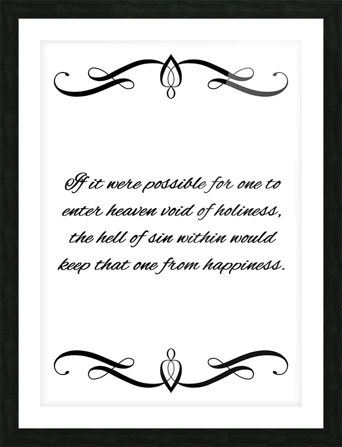 sin and happiness Picture Frame print