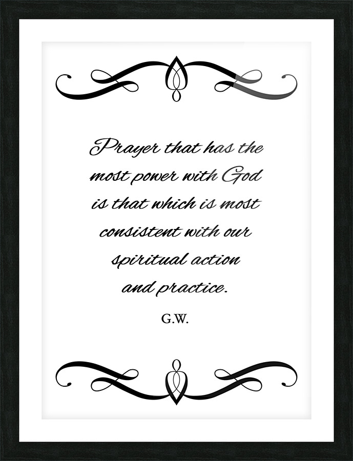 prayer and practice Picture Frame print