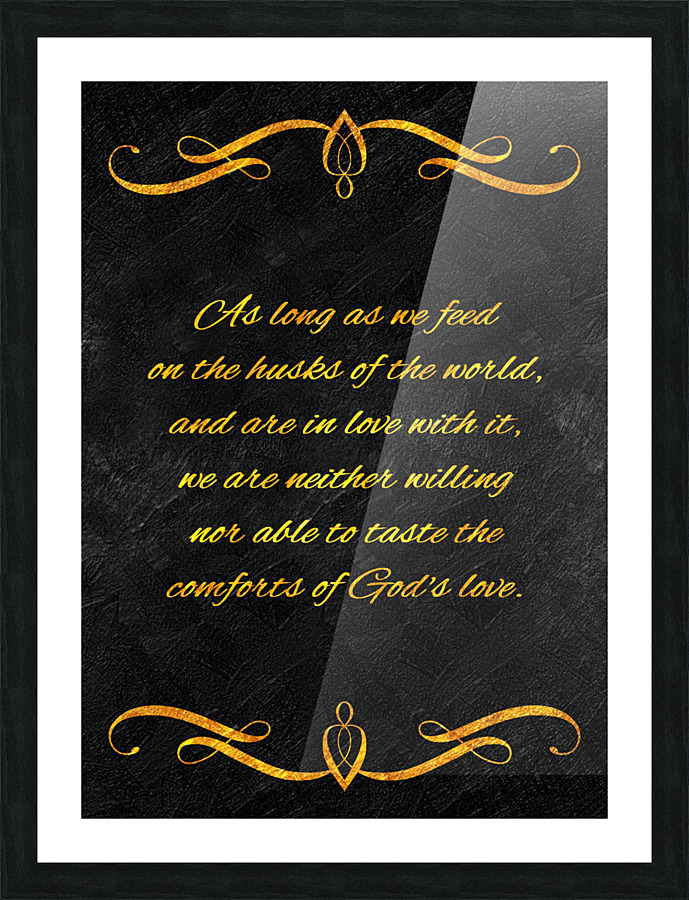 heavenly comforts gold Picture Frame print
