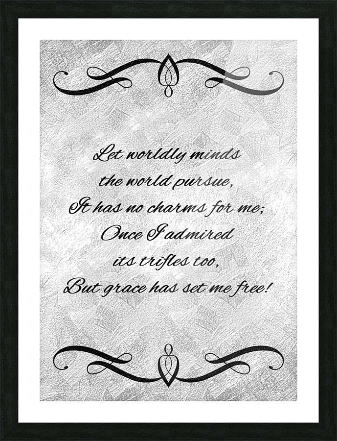 grace and freedom silver Picture Frame print