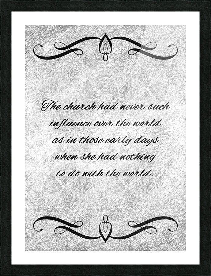 church influence silver Picture Frame print