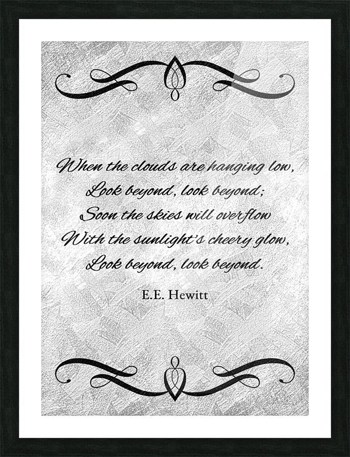 look beyond silver Picture Frame print