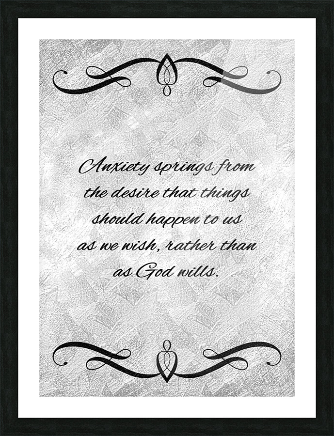 anxiety silver Picture Frame print