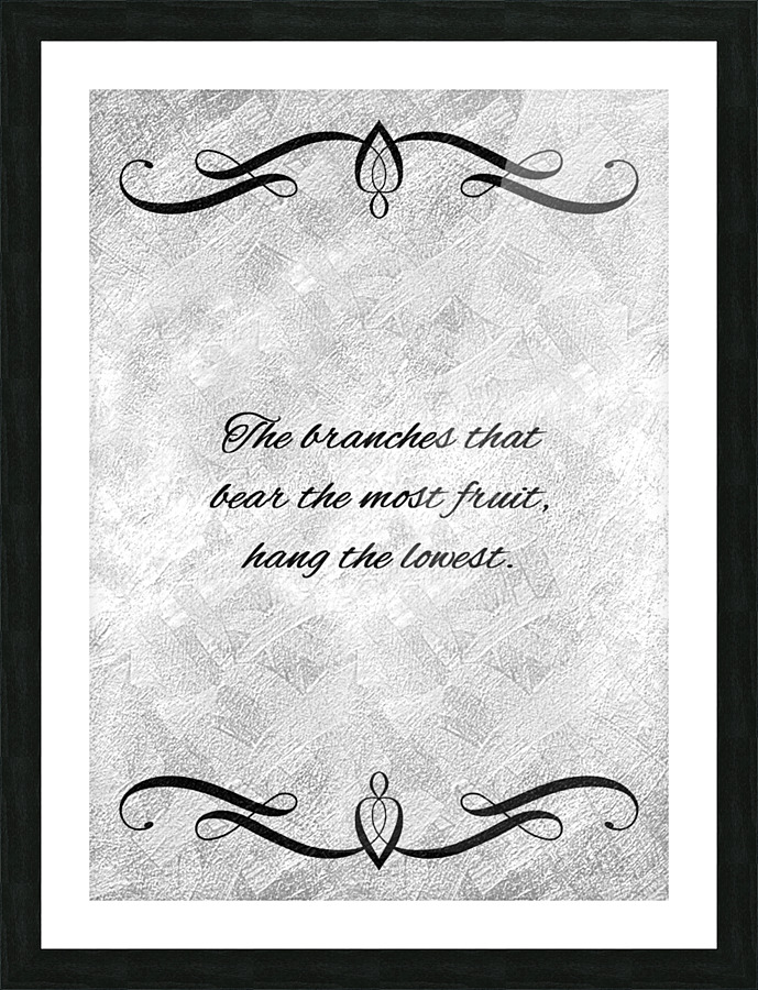 hang low silver Picture Frame print