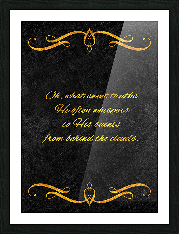 sweet truths gold Picture Frame print