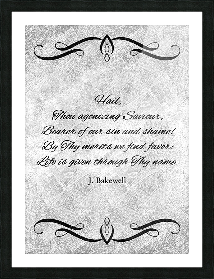 hail the name silver Picture Frame print