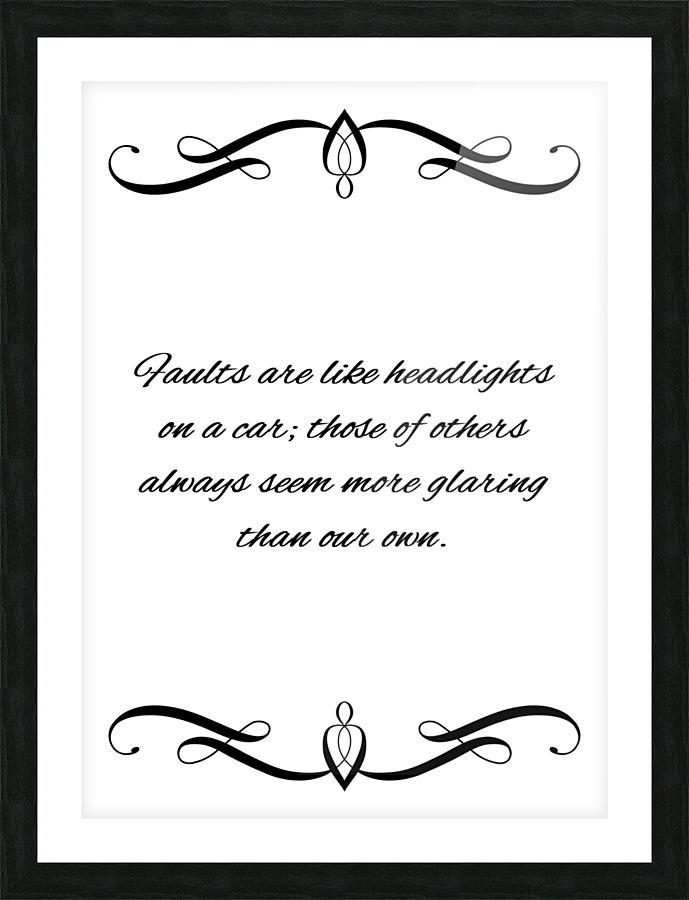 faults and headlights Picture Frame print