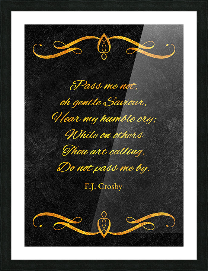 gentle Saviour gold Picture Frame print