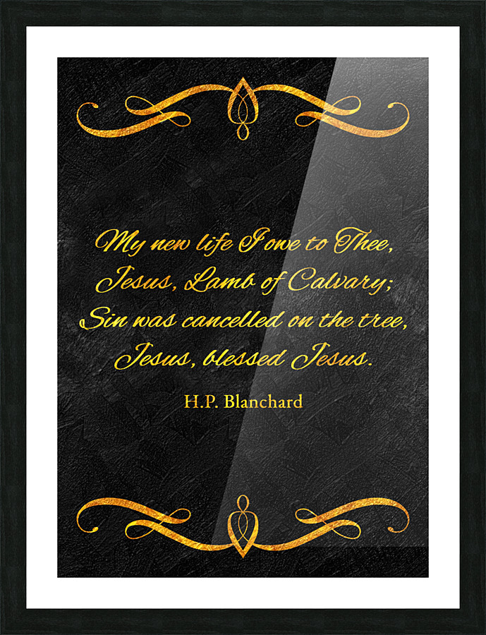 blessed Jesus gold Picture Frame print