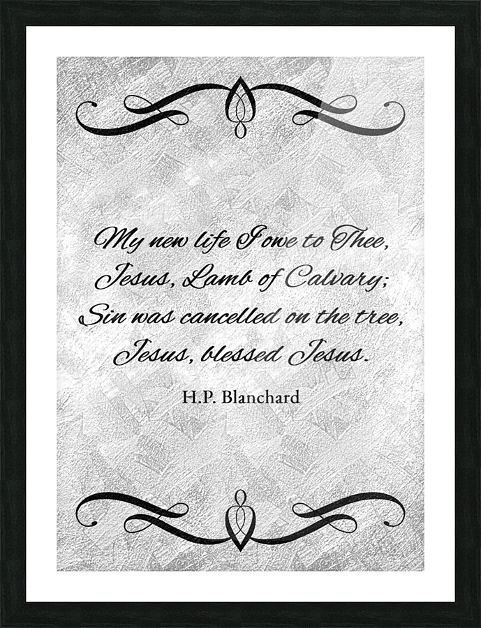 blessed Jesus silver Picture Frame print