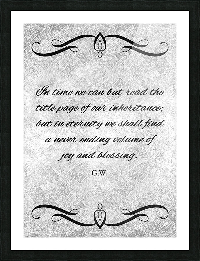 joy and blessing silver Picture Frame print