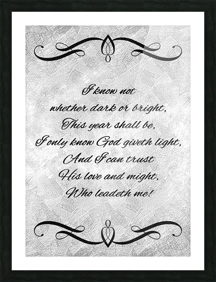 God giveth light silver Picture Frame print