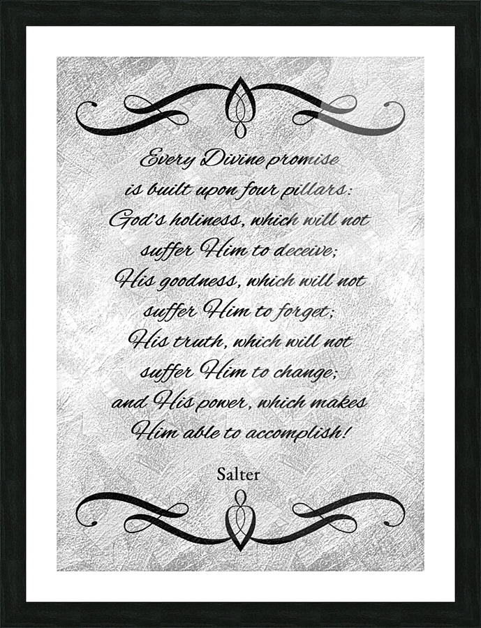 divine promise silver Picture Frame print