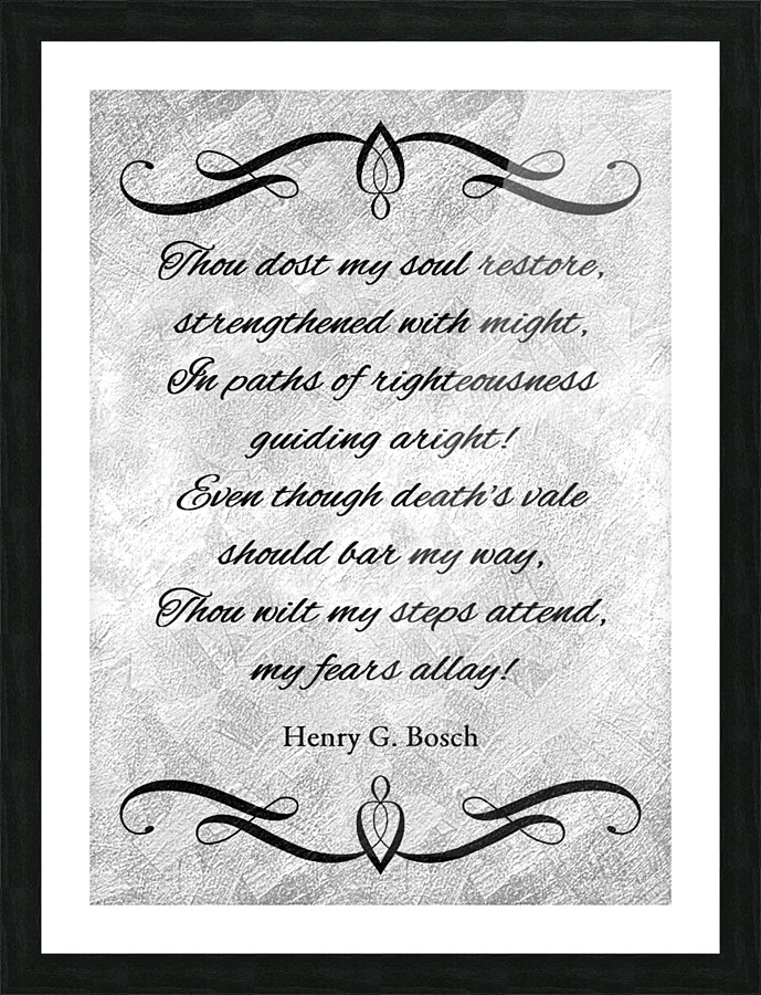soul restorer silver Picture Frame print