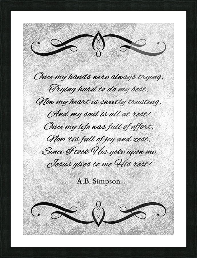 sweetly trusting silver Picture Frame print