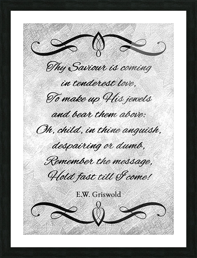 remember the message silver Picture Frame print