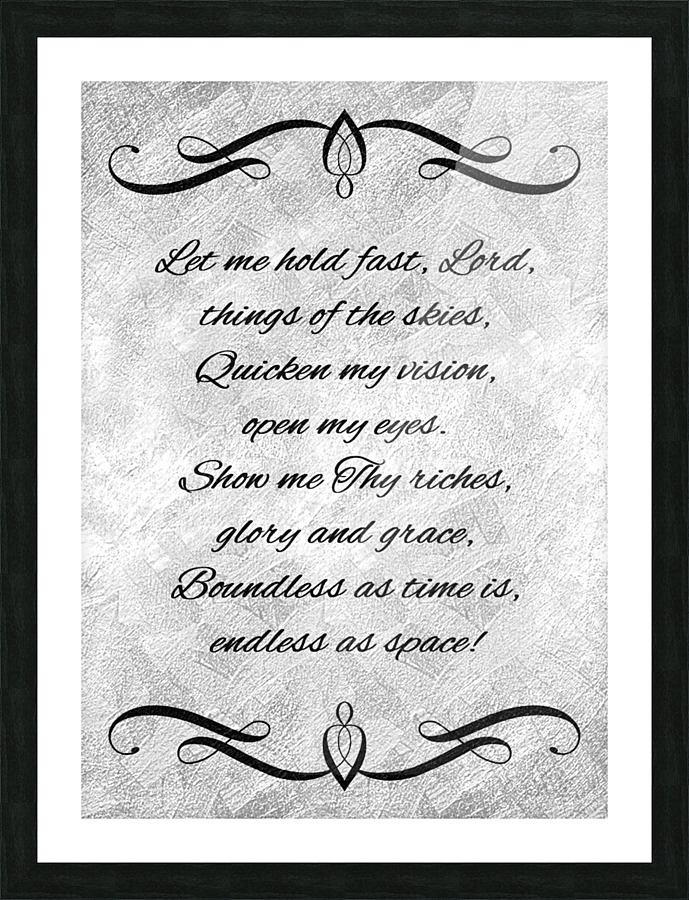 affection on things above silver Picture Frame print