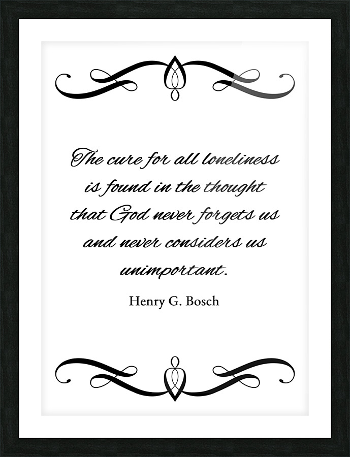 God never forgets Picture Frame print