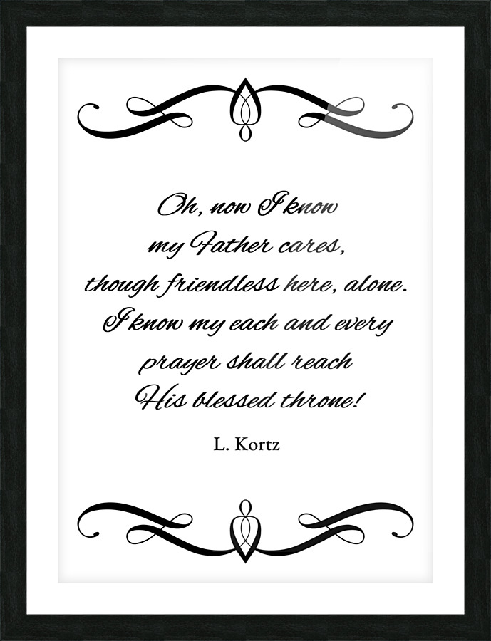 God cares Picture Frame print