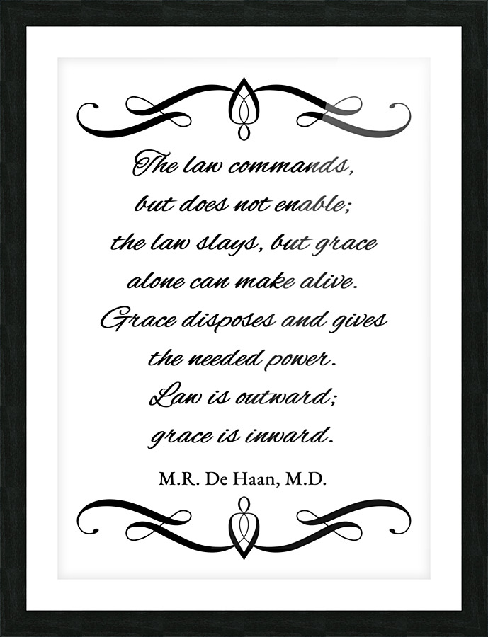 law and grace Picture Frame print
