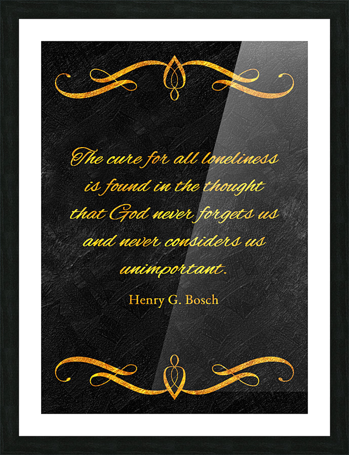 God never forgets gold Picture Frame print