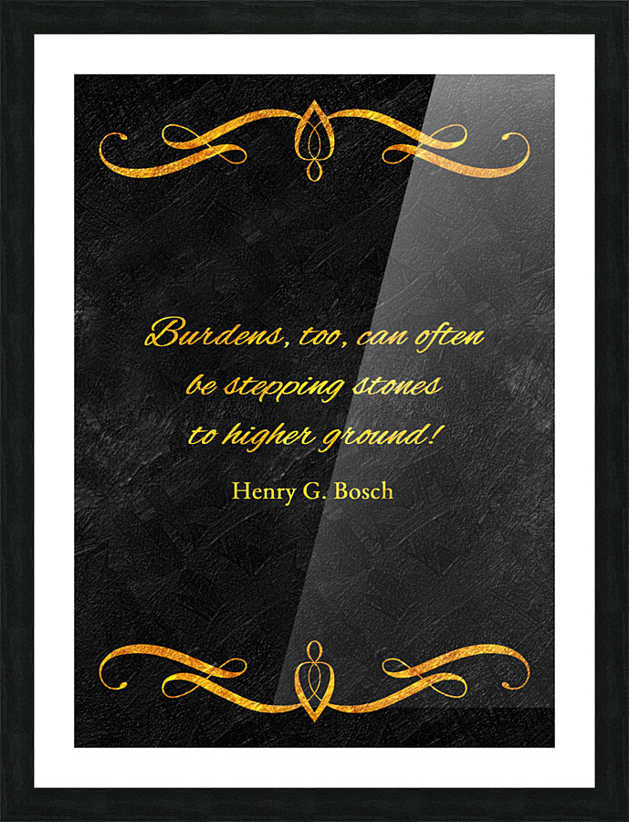 burdens gold Picture Frame print