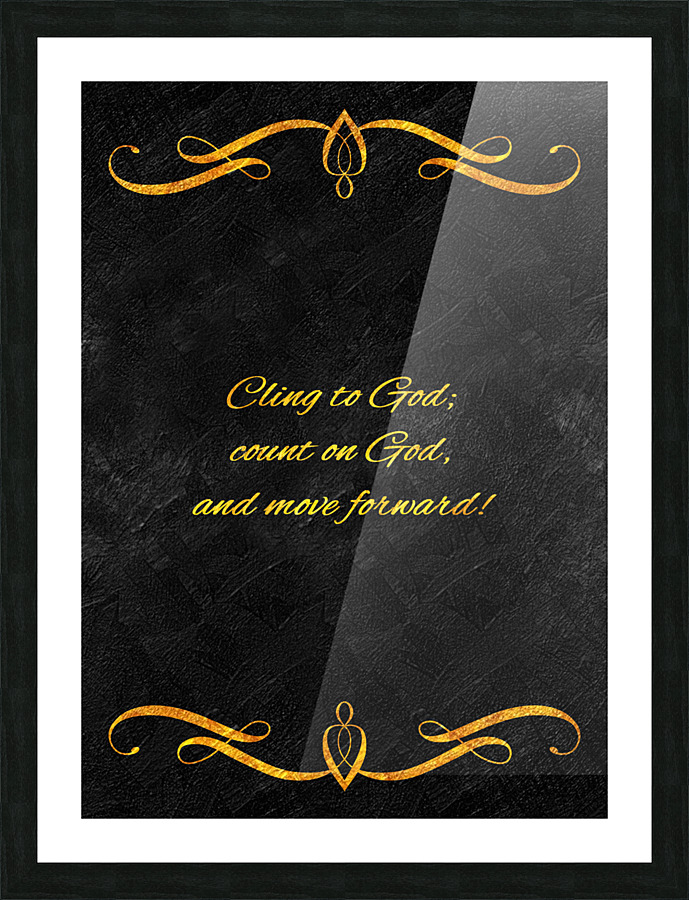 move forward gold Picture Frame print