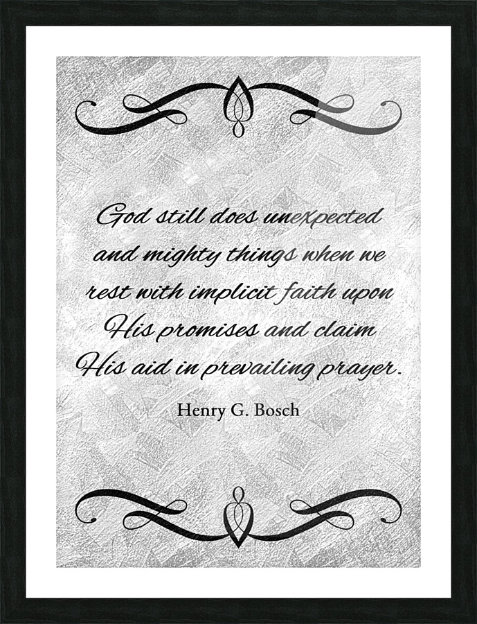 prevailing prayer silver Picture Frame print