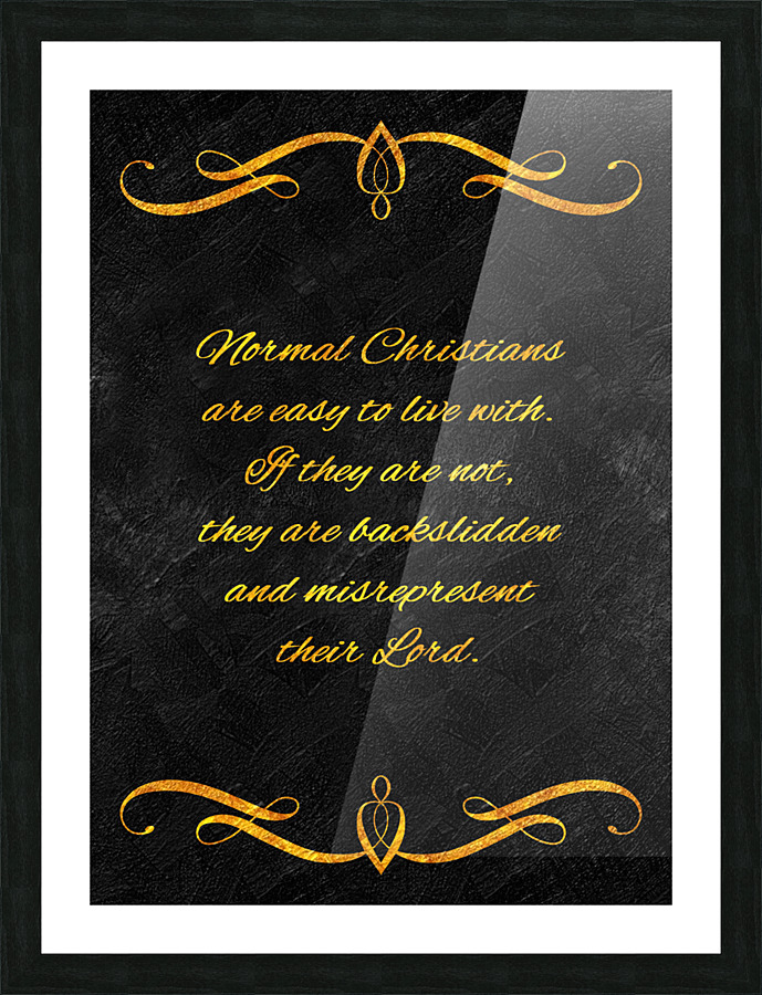 normal Christians gold Picture Frame print
