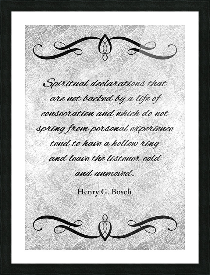 spiritual declarations silver Picture Frame print