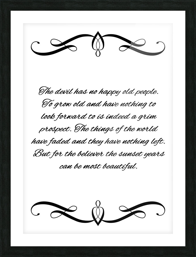 sunset years Picture Frame print