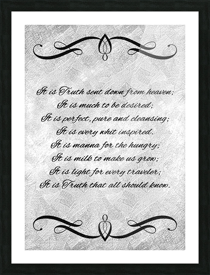Truth from heaven silver Picture Frame print